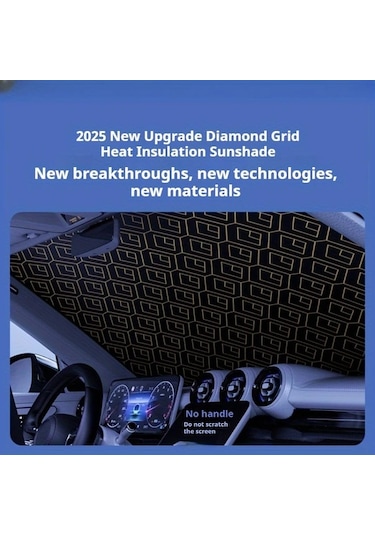Dashanshop Ford F150/f250 İçin 5 Katmanlı Elmas Desenli Güneşlik, Altın/siyah Tasarım