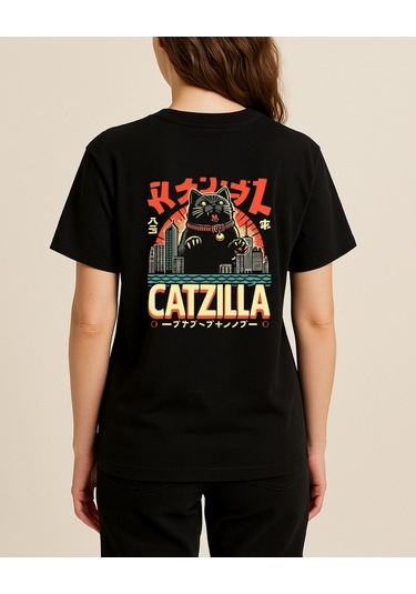 Hugo Boss Catzilla Baskılı T-shirt Siyah