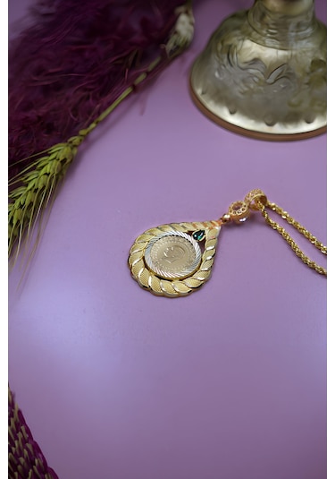 Tc. Darphane 22 Ayar Çeyrek Altınlı 14 Ayar Altın Kolye