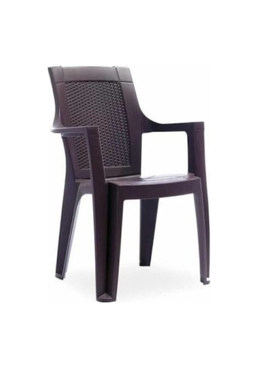 Elegance 4 Adet Plastik Koltuk Sandalye Rattan Efektli Nocolor-7e700b63