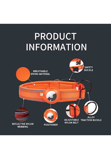 Yeni Stok Evcil Hayvan Konumlandırma Yakası Airtag Evcil Hayvan Konumlandırma Yakası Köpek Takip Yakası Kaybolma Önleyici Köpek Yakası Örtüsü Mavi M