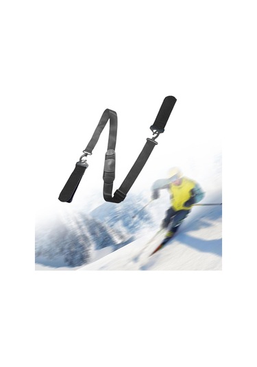 Suntek Kayak Taşıyıcı Askı Snowboard Omuz Askısı Siyah Siyah