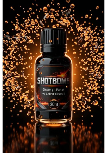 Shotbomb Ginseng Panax Çakşır Ekstratı Aktif Yaşam Takviyesi ''4x20ml''