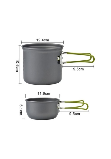 Createtech Tencere Seti: Paslanmaz Katlanır Kamp Ocağı, Renkli Piknik Keyfi - Skycity Cx Çok Renkli