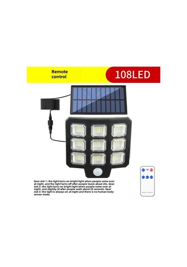 Yunboo Güneş Enerjili Dış Mekan Aydınlatması - Ev, Bahçe, Garaj Için 72cob 6-12 Saat Sürekli Işık, Uzaktan Kumanda, Su Geçirmez Ty01020 Tek Kafa
