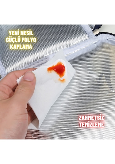 Piknik Çantası Sıcak Soğuk Isı Tutucu Yemek Taşıma, Beslenme Ve, Günlük İş Yeri Ve Seyahat Yemek Çantası Mavi