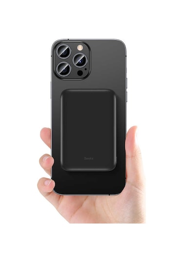 Benks MP03 10000 mAh Magsafe Magnetic Powerbank 10W Kablosuz Taşınabilir Hızlı Şarj Cihazı - ZORE-219875 Beyaz