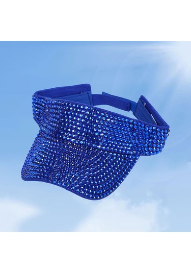 Kadınlar İçin Şık Ve Göz Alıcı Kristalli Güneş Gözlüğü Kapağı Mavi Renkli Tenis Sporu Aksesuarı Mavi