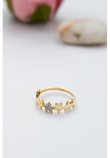 14 Ayar Altın Eklem Yüzük Kadın Yüzük Lkyzk1535