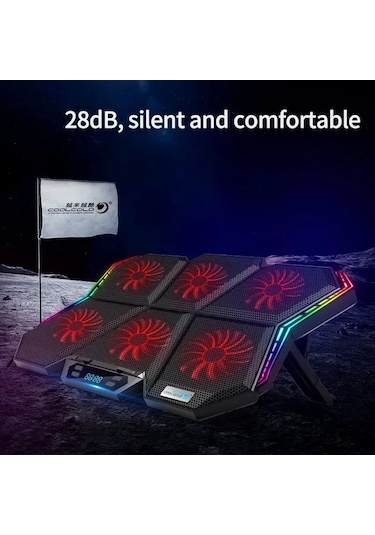 Hpy Pazar Coolcold Rgb Gaming Laptop Soğutucu Altı Fanlı, 12 17"