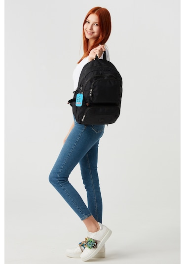 Nemo Bags Unisex Siyah Sırt Okul Laptop Seyahat Çantası