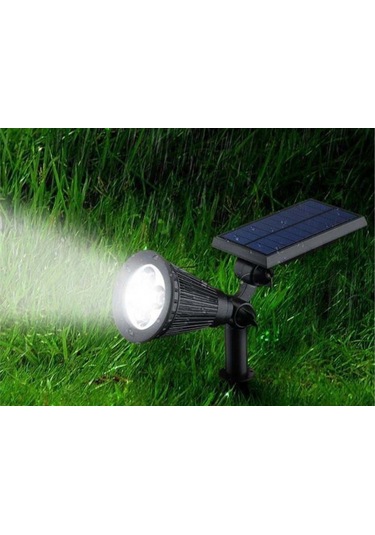 4 Adet 7 Watt Solar Güneş Enerjili Kazıklı Çim Armatür Amber Rgb
