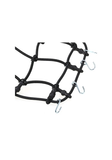 Geekyou 1/10 Ölçekli Simülasyon Tırmanma Arabaları İçin Siyah Kauçuk Teli Çekirdekli Çanta Ağı 20x11cm