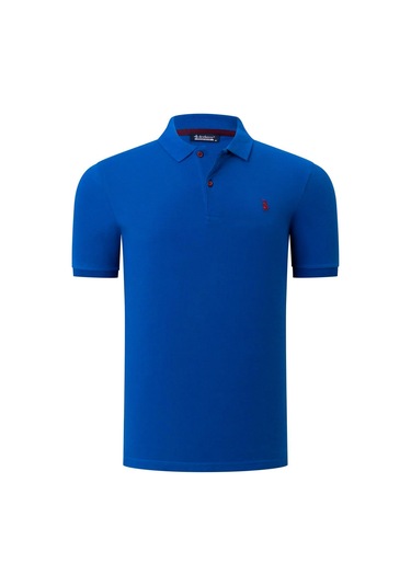 T8561 Dewberry Erkek Tshırt-düz Saks Düz Saks