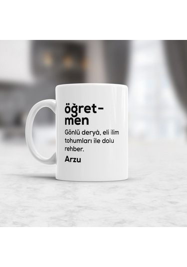 Kişiye Özel Öğretmen Kelime Anlamı Kupa Bardak Ha22