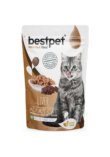 Bestpet Ciğerli Pouch Yetişkin Kedi Maması 85 G