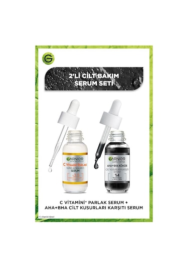 Garnier Aha+Bha Cilt Kusurları Karşıtı Serum & C Vitamini Serum 2 x 30 ML
