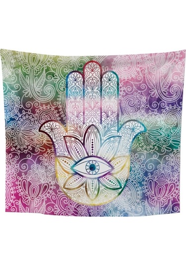 Pazly Yoga Ve Tasarım Şık Şalı Renkli Plaj Oturma Odası İşi İçin Halısı Goblen El Duvar Dekoru, Bohem Battaniyesi - Gv