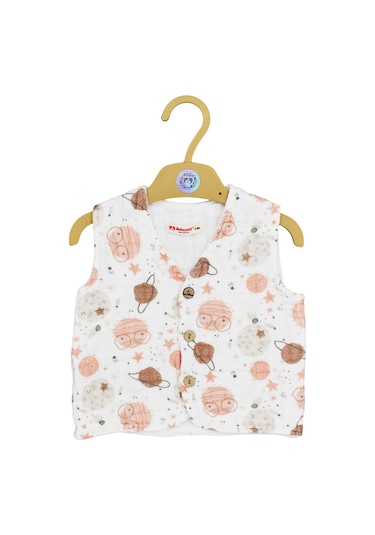 Beberotti 4 Katlı Müslin Bebek Yelek 270 Ekru-kahve Ekru - Kahverengi