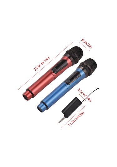 Springsun Profesyonel Kablosuz Mikrofon Sistemi - Uzun Menzilli, Şarj Edilebilir, Gürültü Önleyici, Ev Sineması Ve Sahne Performansları İçin