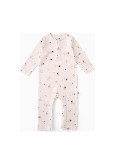 Boumini Bebek Uzun Kollu Çıtçıtlı Tulum Pembe Miskin-lila Lila