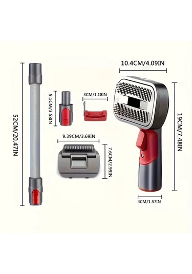 Honeybeeshop V7v8v10v12v15 Temizleyici İçin 5 Adet Vakum Evcil Hayvan Fırçası Tıraş Eklemi Saç Kurutma Aksesuarı Köpek Kedi Bakımı Yumuşak Tüp