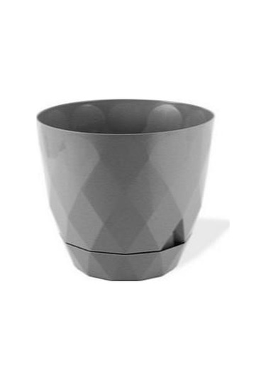 Omnipazar Krs-456 Yakamoz Tabaklı Plastik Saksı Takımı 15 Litre No 6 Gri