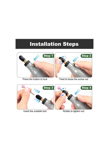 Reedark Kablosuz Mini Döner Alet - 3 Hızlı, 43 Parça Aksesuarlı, Tip-c Şarjlı Dıy El Aleti