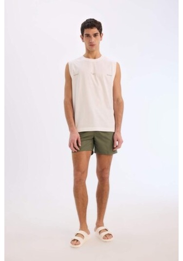 DeFacto Regular Fit File Astarlı Diz Üstü Deniz Şortu E4736AX25HSKH109