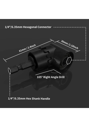 Wezone Alüminyum Anahtar Zinciri Uzatma Kolu Seti - 6 Renkli + 105 Derece Köşe Açıcı, 1/4" Hex Uçlu, 500g Taşıma Kapasitesi, Cep Boyutu, Montaj Kolu İle