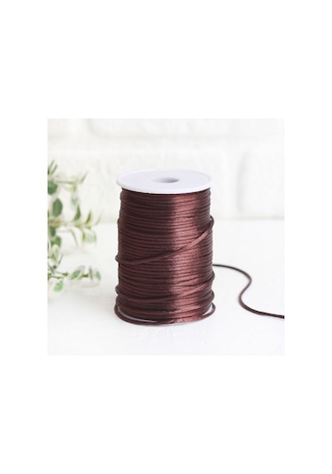 Kahverengi floş ip (sıçan kuyruğu), 2 mm  5 metre Kahverengi