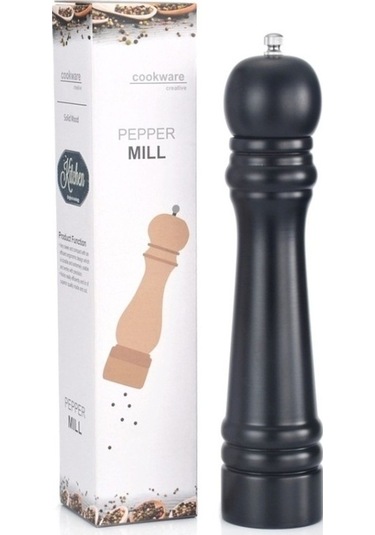 Didadodo : Fonksiyonel Tasarım : Manuel Tuz & Biber Öğütücü - Baharatlı Mutfak Pratikliği Şık Baharat Değirmeni - Siyah Siyah Siyah