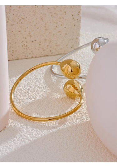 Altın Eetit Ayırt Edici Paslanmaz Çelik Su Damlası Manşet Ayarlanabilir Bilezik Bileklik Suya Dayanıklı Doku Metal Şık Takı Yeni Altın