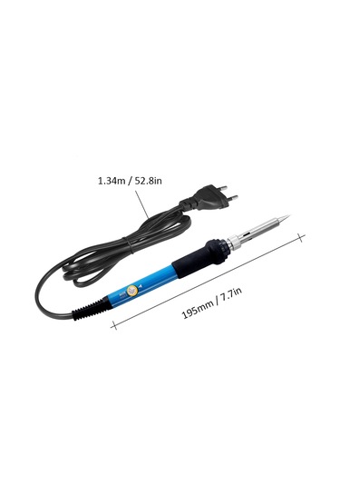 Kangvka 220v 60w Isıtma Düzeyi Ayarlanabilir 200-450 C Kaynak Demiri + 5 Adet Kaynak Ucu - Mini Avrupa Standardı