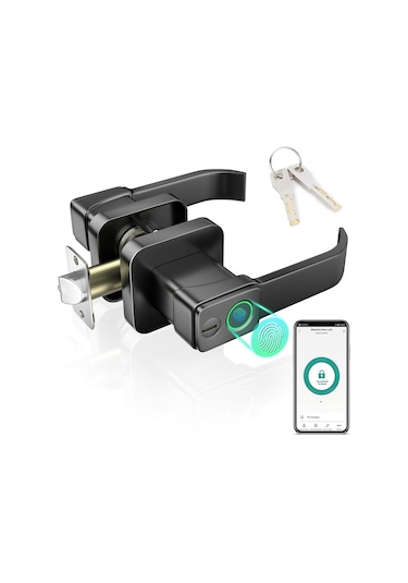 Parmak İzi Akıllı Wifi Kilit App Kontrol Bluetooth Dokunmatik Kapı Kilidi Parmak İzi Kapı Kolu