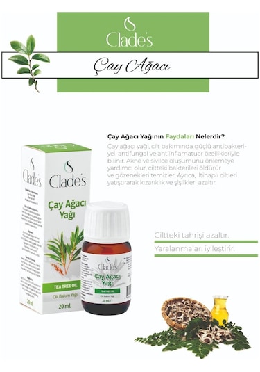 Clade's Çay Ağacı Yağı 20 Ml - Cilt Bakım Yağı Tea Tree Oil