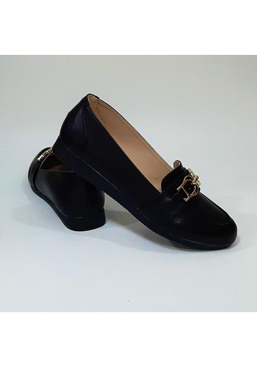 Fiyra Sdf612 Tokalı Fiyonk Siyah Kaymaz Bayan Babet 001