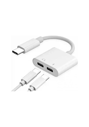 Xiaomi 12t Pro İle Uyumlu 2'li Type-c Girişli Kulaklık Ve Şarj Adaptörü