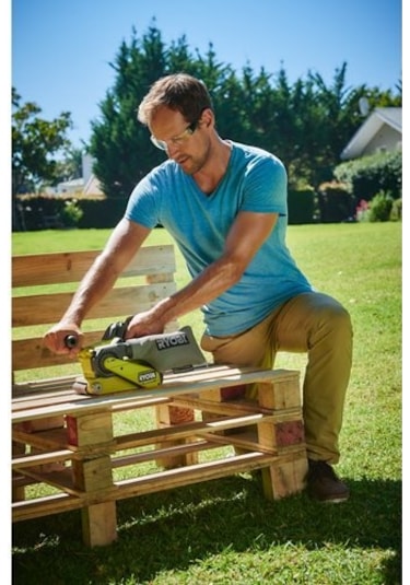 Ryobi R18BS-242S 18 V Çift Akülü Tank Zımpara