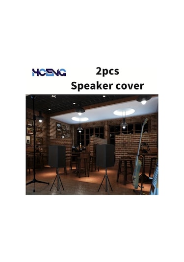 Hightower 2 Adet Siyah Polyester Ses Koruyucu Kılıf Ev Sineması Hoparlör Örtüsü 11 02x11 81x17 82 İnç