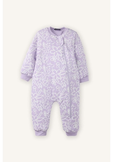 Defacto Kız Bebek Desenli Tulum G7775a526sppr77 Mor-pr77