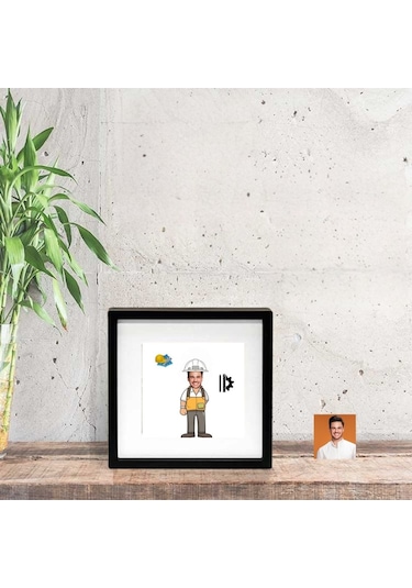 Kadınlar Gününe Özel Resimli Yapışkanlı Sök Tak Paspartulu Pola Çerçeve 1 Adet