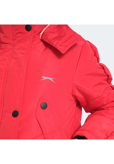 Slazenger CAMRON Çocuk Kapüşonlu Kırmızı Mont & Kaban
