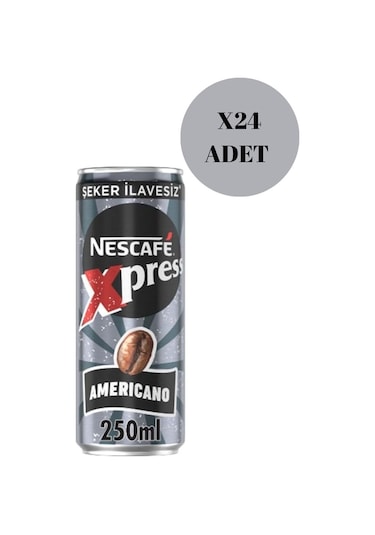 Nescafé Xpress Americano Şeker İlavesiz Soğuk Kahve 250ml X24 Espresso