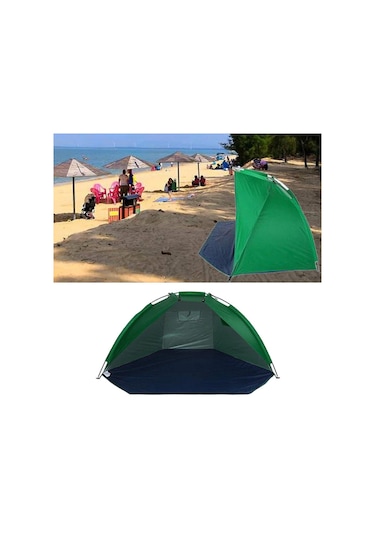 Suntek Plaj Çadırı Güneş Barınağı Gölgelik Açık Bahçe Yeşil