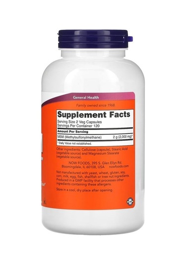 Msm, 1,000 Mg, 240 Veg Capsules