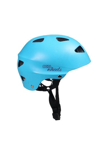 Mavi Erkek Çocuk Kaskı Spor Koruyucu Kask Dizlik Dirseklik Donanım Seti Kaykay Bisiklet Scooter Çok Renkli