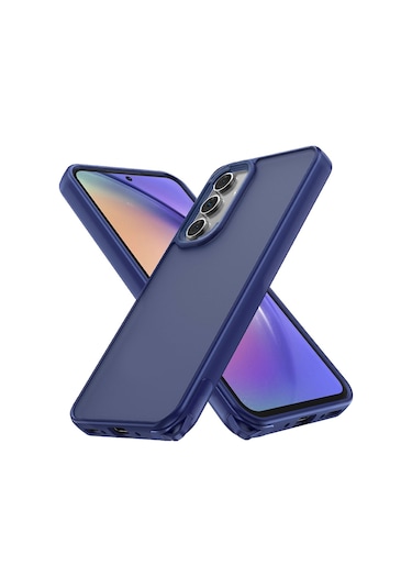 Samsung Galaxy Uyumlu A14 Kılıf Elegant Seri Silikon Kapak Lacivert