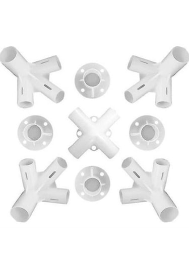 Tente Çadır Ayakları Köşe Merkezi Bağlatı Ve Ayakları , Yedek Parça Konnektör 25/19 Mm Beyaz