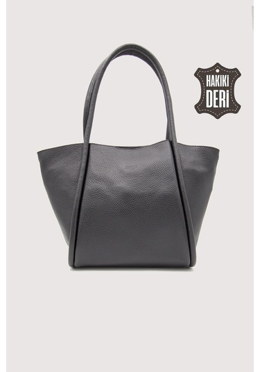 Hakiki Deri Kadın Organizerlı Omuz Çantası Siyah Smr9205 Siyah